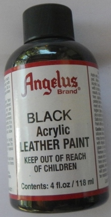 Angelus Paint Black 118ml Angelus Leather Paint  Angelus 2 Thin, Angelus 2 Hard, Angelus Preparer and Degalzer Angelus Stripper Leather Paint  Leather Dye Leather Preparer Acrylic Paint